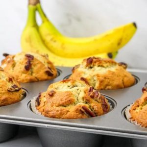 3 Ingredient Banana Nut Muffin Cake