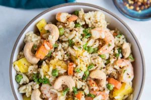 Clean Eating Curry Pineapple Turkey Rice Bowl